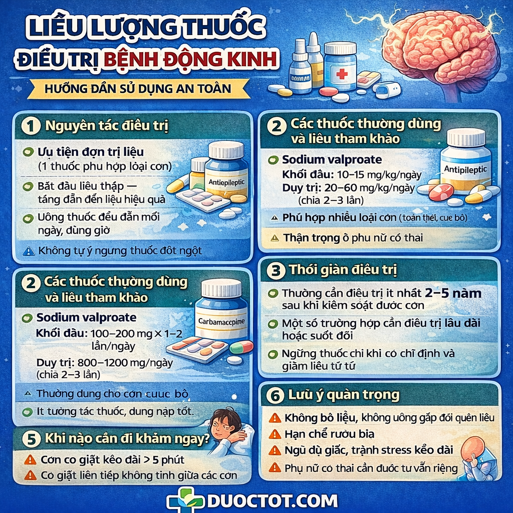 Triệu chứng động kinh và thuốc điều trị